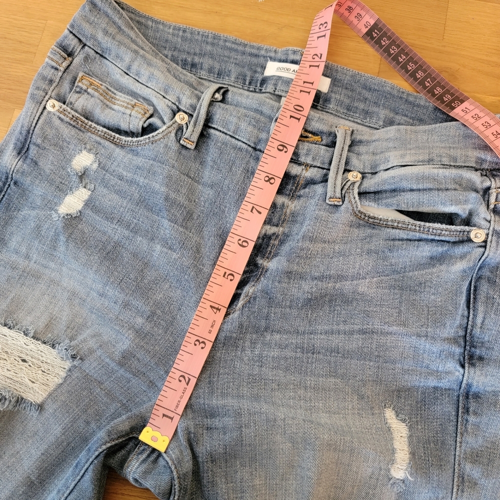 Good American Good Legs Distressed Skinny Jean 4/27 - Picture 11 of 12